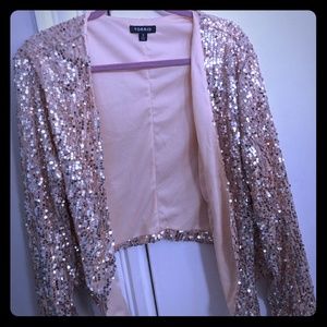 Torrid pink sequin formal jacket